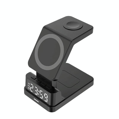 15W 4 In 1 Magnetic Desktop Wireless Charger Black