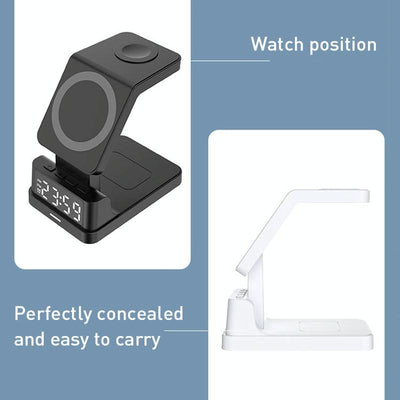 15W 4 In 1 Magnetic Desktop Wireless Charger Black