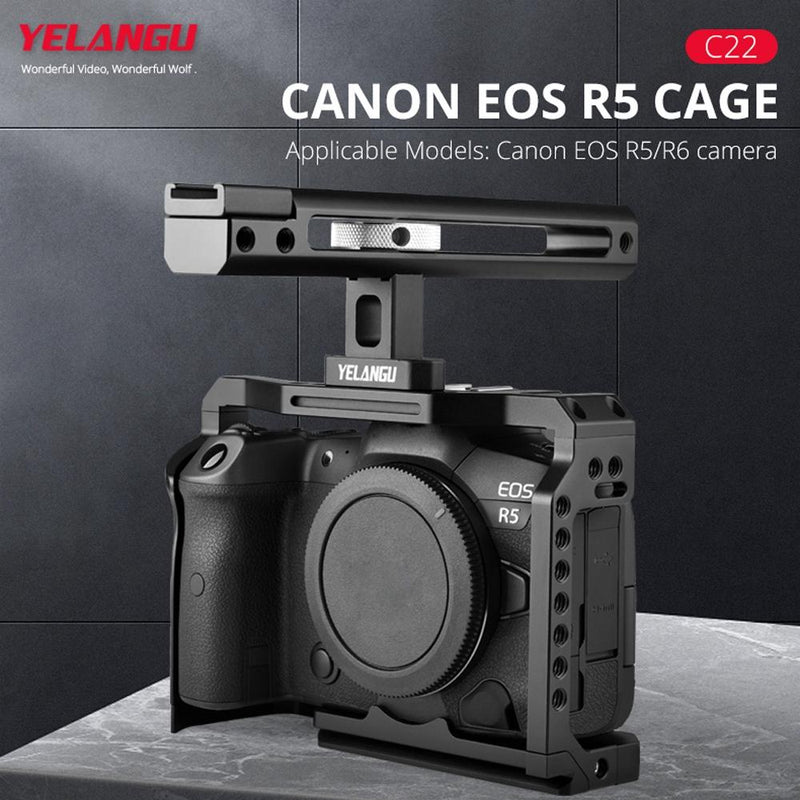 Canon R5 / R6 Video Camera Cage Stabilizer With Handle
