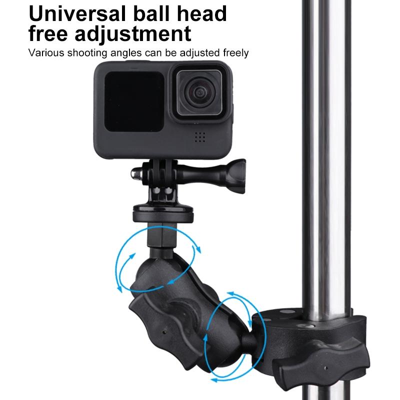 Adjustable 360 Degree Bike / Motorcycle Handlebar Mount For Action Cameras