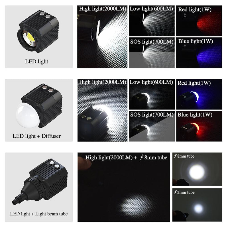 60M Waterproof Led Diving Light For Gopro Hero 12 - Perfect For Underwater Photography