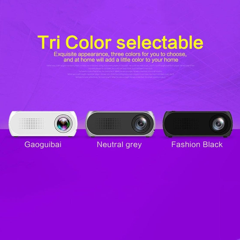 Mini Led Projector Home Theater Supports Hdmi & Av & Sd & Usb - Black