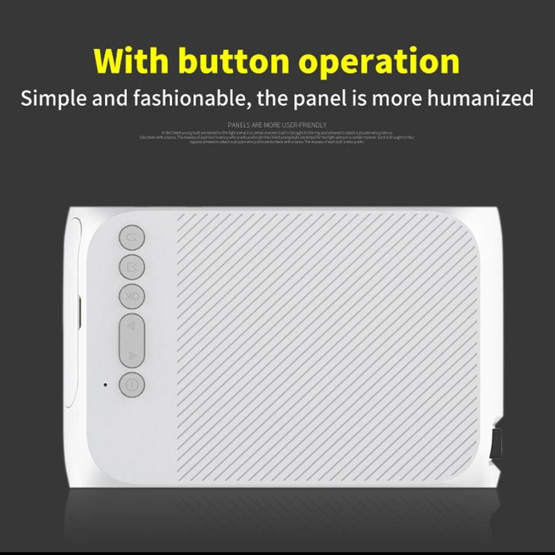 Mini Led Projector Home Theater Supports Hdmi & Av & Sd & Usb - Black