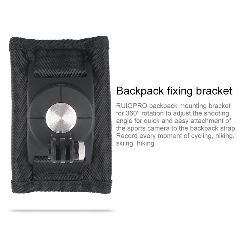 360 Degree Rotating Quick Release Backpack Strap Mount for Gopro Hero12