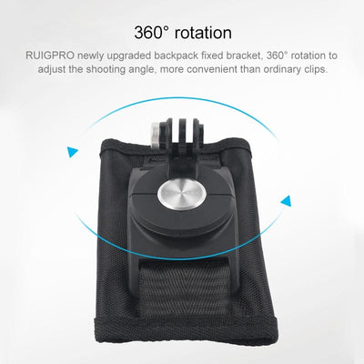 360 Degree Rotating Quick Release Backpack Strap Mount for Gopro Hero12