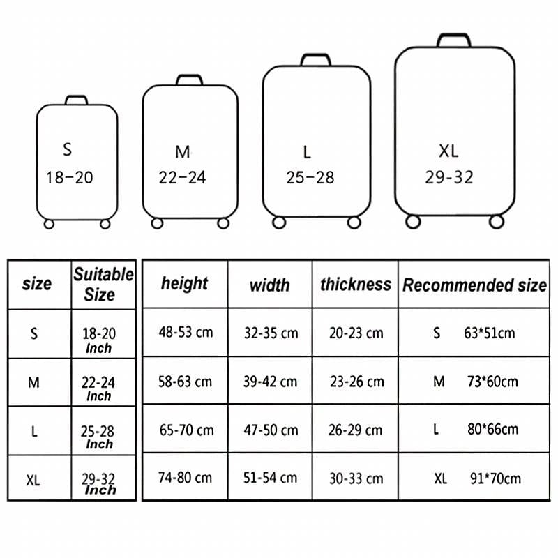 29-32 Inch Travel Suitcase Dust Covers - Elastic & Abrasion-Resistant - Blue Ripple