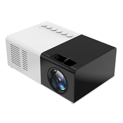 Portable Mini Led Home Theater Projector - 15 Ansi Lumens 1920X1080P - Black White