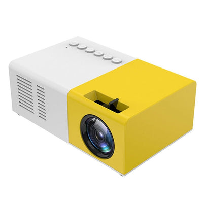 Portable Mini Led Home Theater Projector - 15 Ansi Lumens 1920X1080P - Black White