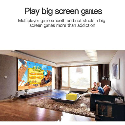 Portable Mini Led Home Theater Projector - 15 Ansi Lumens 1920X1080P - Black White