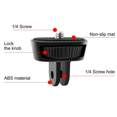 Adjustable Action Camera Tripod Adapter - 1 / 4 Screw