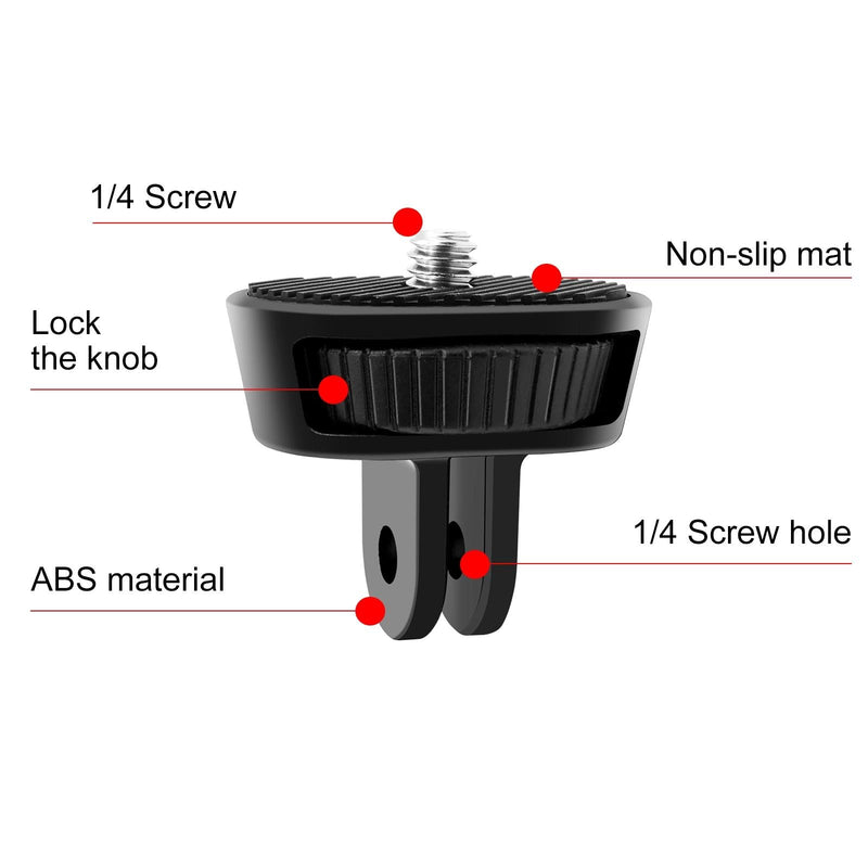 Adjustable Action Camera Tripod Adapter - 1 / 4 Screw