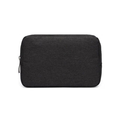 Versatile Headphone Charger & Data Cable Storage Bag - 17 x 11.5 x 5.5cm - Black
