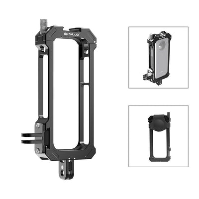 Metal Protective Cage for Insta360 X3 with Cold Shoe and Tripod Adapter