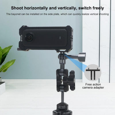 Metal Protective Cage for Insta360 X3 with Cold Shoe and Tripod Adapter