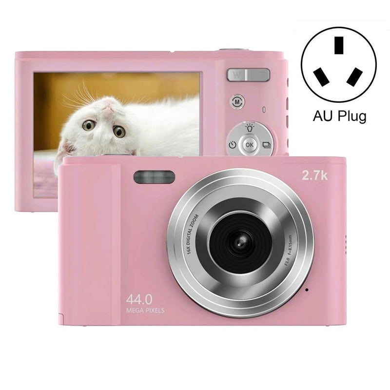 2.7K Full Hd 44Mp 16X Zoom 2.88 Digital Camera For Kids - Black