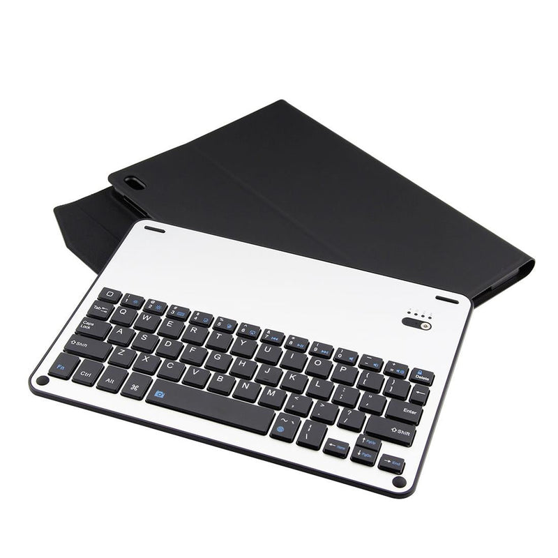 Aluminum Keyboard & Leather Tablet Case For Ipad Pro 10.5 / Air 2019 - Bluetooth Detachable Water Repellent - Black