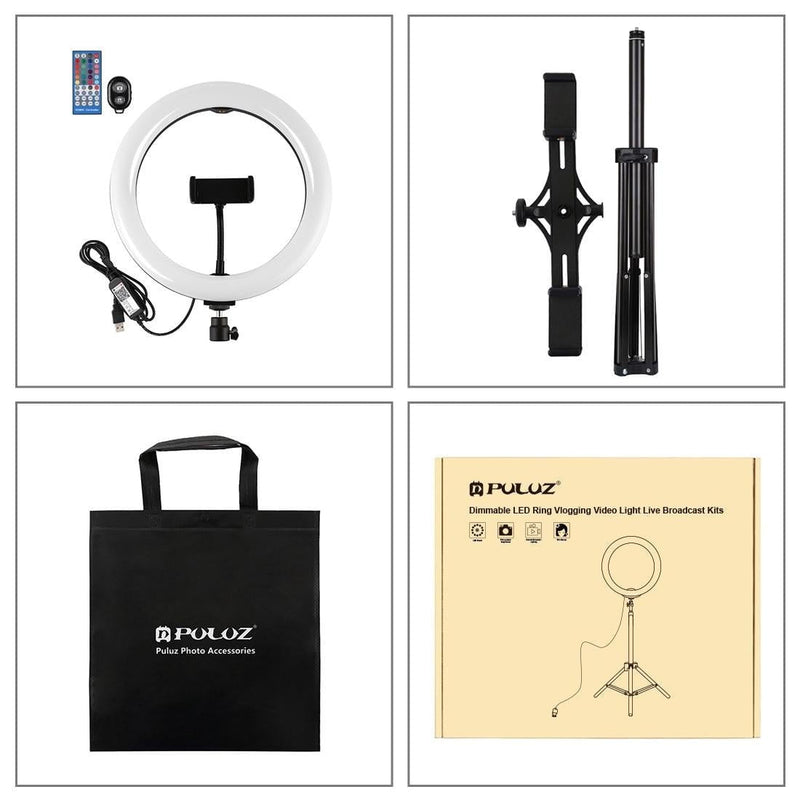 10.2 Rgbw Led Ring Light Kit With Tripod And Phone Mount