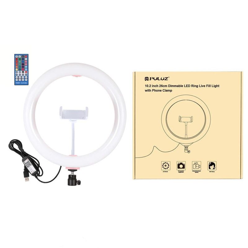 10.2 Curved Led Ring Light With Tripod & Remote For Vlogging & Photography - Black