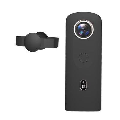 360 Camera Silicone Case with Lens Cover for Ricoh Theta Sc2 - Black