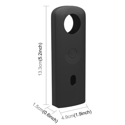 360 Camera Silicone Case with Lens Cover for Ricoh Theta Sc2 - Black