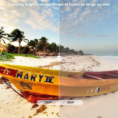 720P Hd Smart Projector - Hdmi X 2 Usb X 2 Vga Av - 1280X720 Resolution - Black