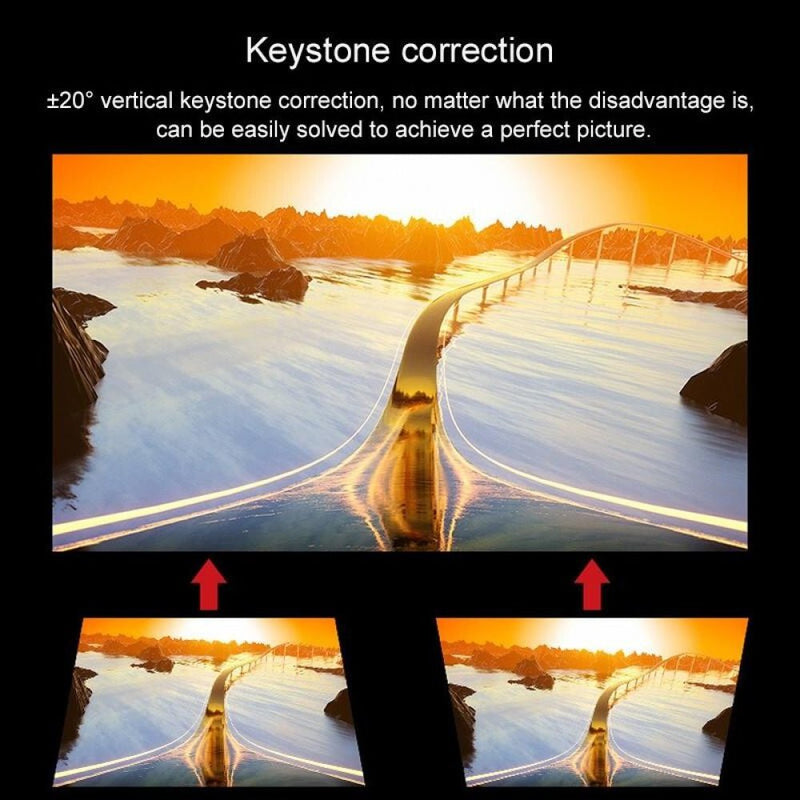 720P Hd Smart Projector - Hdmi X 2 Usb X 2 Vga Av - 1280X720 Resolution - Black