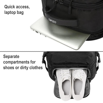 20 Inch Waterproof Usb Shoulder Backpack - Black