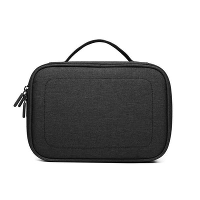 Versatile Headphone Charger & Data Cable Storage Bag - Single Layer - 23x16x7cm - Black