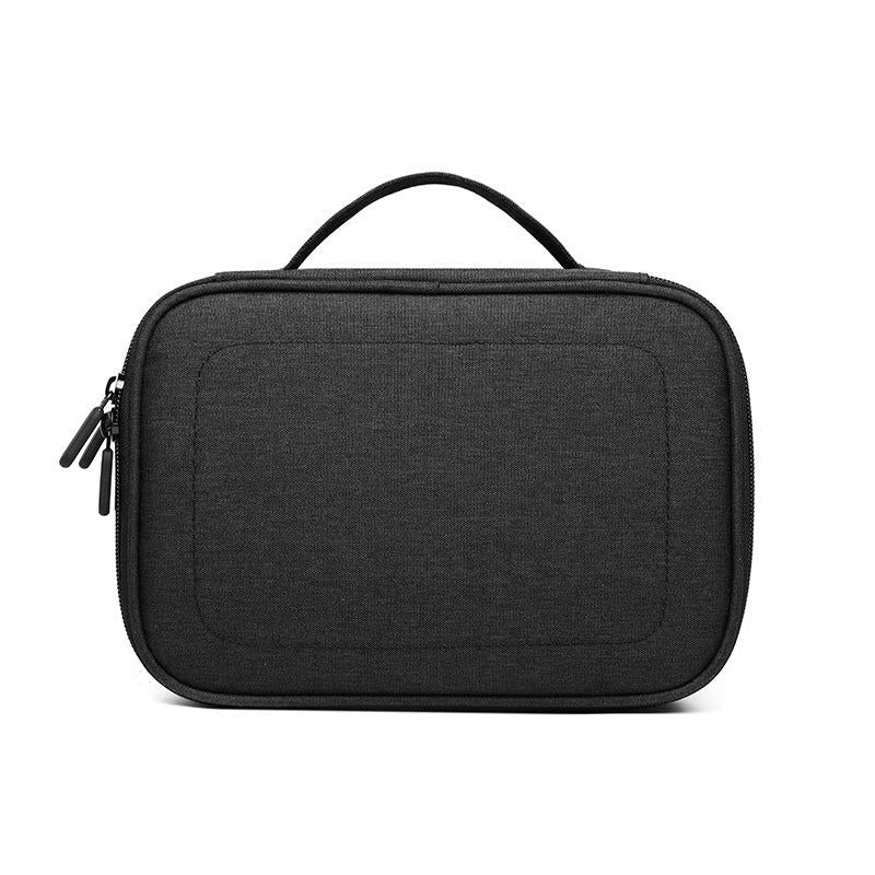 Versatile Headphone Charger & Data Cable Storage Bag - Single Layer - 23x16x7cm - Black