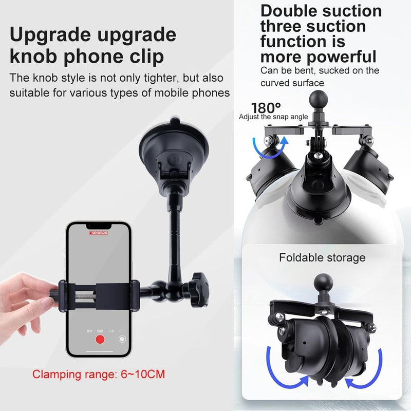 Articulating Magic Arm Camera Mount with Single Suction Cup