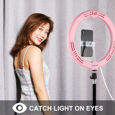 26Cm Usb 3 Modes Dimmable Led Ring Light With Phone Clamp