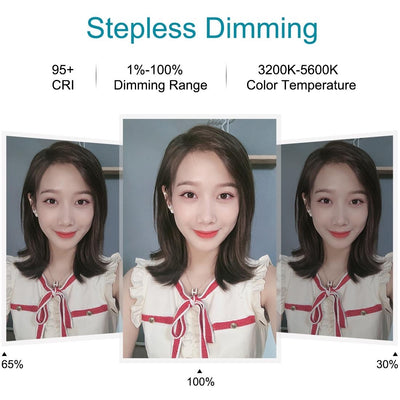 26Cm Usb 3 Modes Dimmable Led Ring Light With Phone Clamp