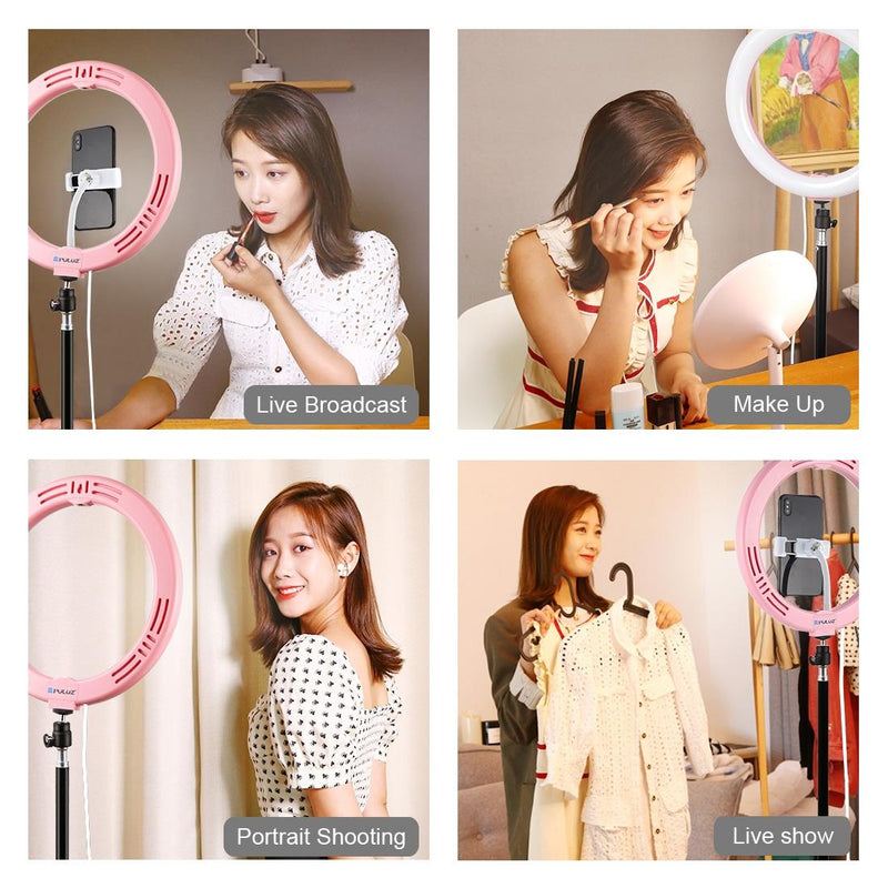 26Cm Usb 3 Modes Dimmable Led Ring Light With Phone Clamp