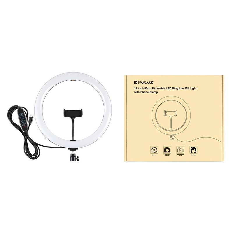 11.8 Dual Colour Led Ring Light with Phone Clamp - 3 Modes