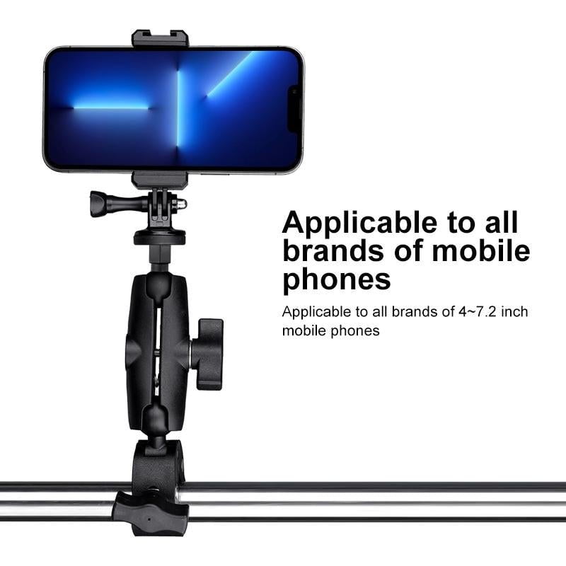 Adjustable 360 Bike Handlebar Mount With Phone Clamp