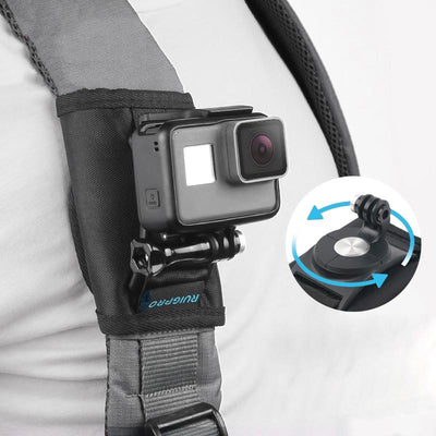 Universal Action Camera Backpack Mount - Rec Mounts Clip Clamp