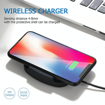10W Fast Charging Qi Wireless Charger Pad - Black