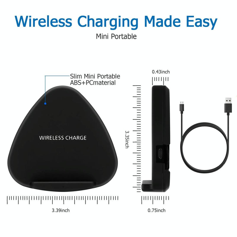 10W Fast Charging Qi Wireless Charger Pad - Black