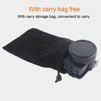 Aluminum Protective Cage With Insurance Frame And 52Mm Uv Lens For Gopro Hero7 / 6 / 5 - Black