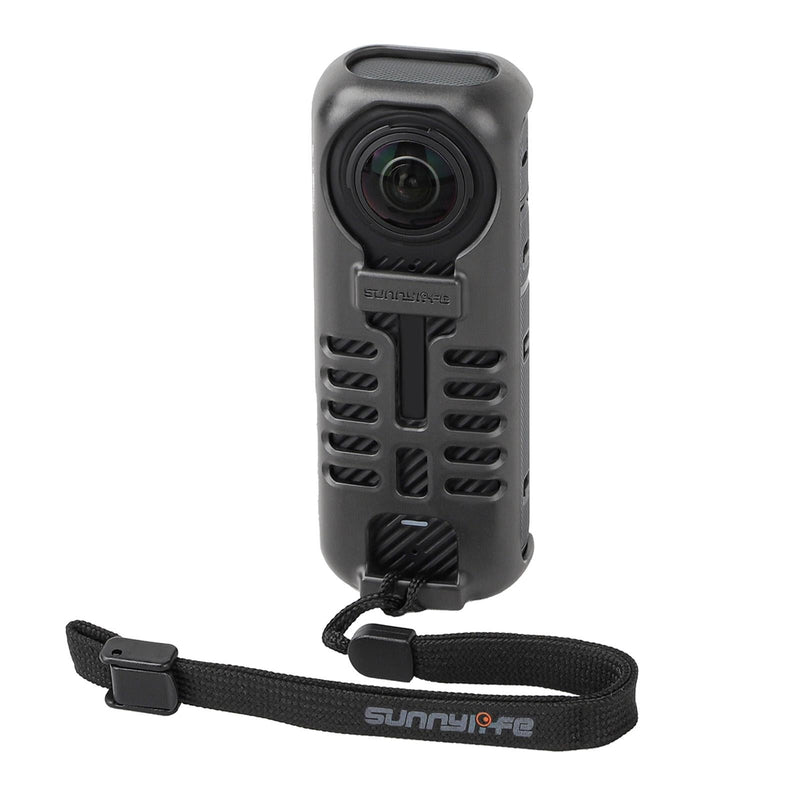 Graphene Protective Case for Insta360 X4 with Hand Strap - Black