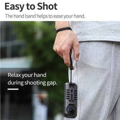 Graphene Protective Case for Insta360 X4 with Hand Strap - Black