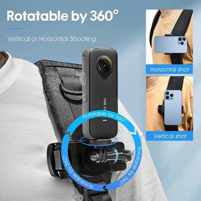 360 Degree Rotating Backpack Belt Clip Bracket
