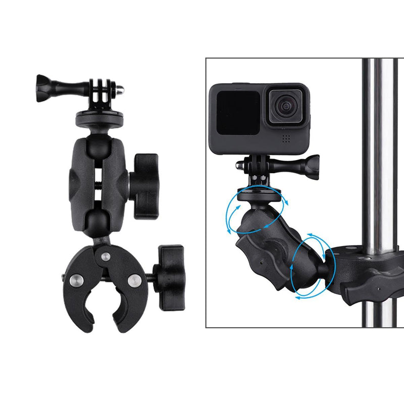 Adjustable 360 Degree Action Camera Clamp Base