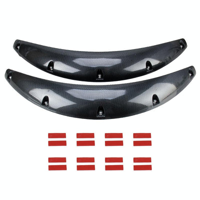 2 Pcs 58Cm Car Stickers Rubber Round Arc Strips Fender Flares Wheel Eyebrow Decal Sticker Black