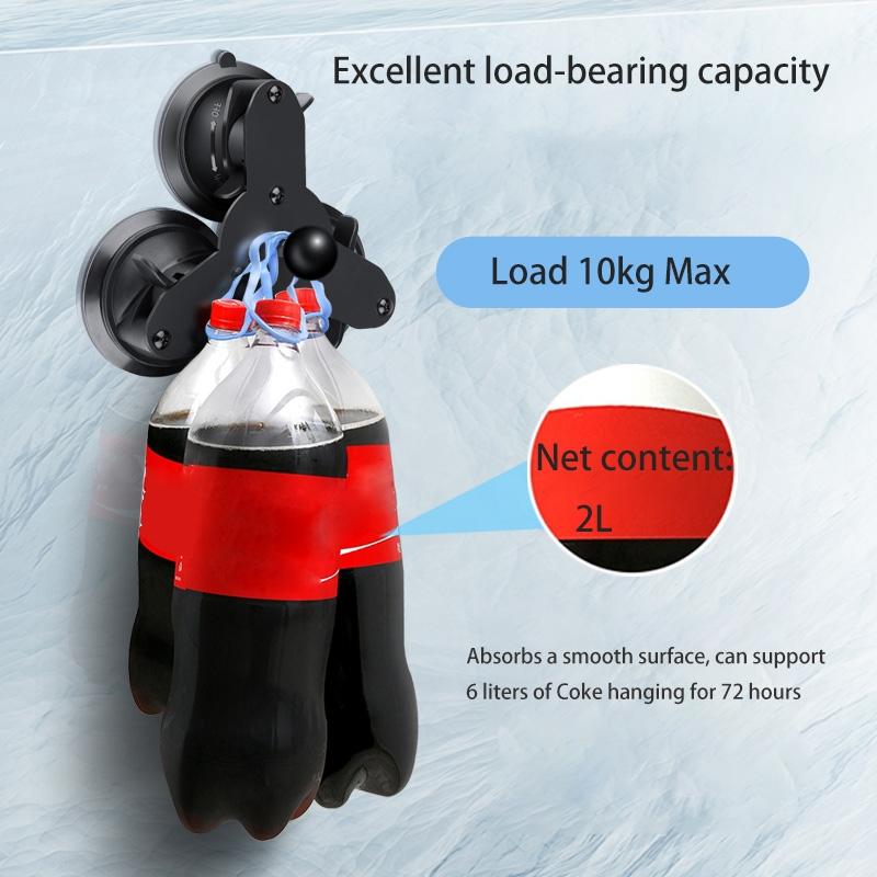 Universal Dual Suction Cup Mount for Action Cameras and Smartphones