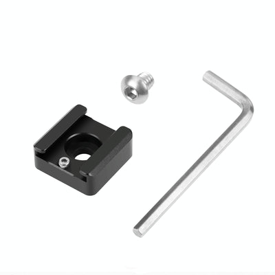 Aluminum Cold Shoe Mount For Microphone Or Flash Light - Black