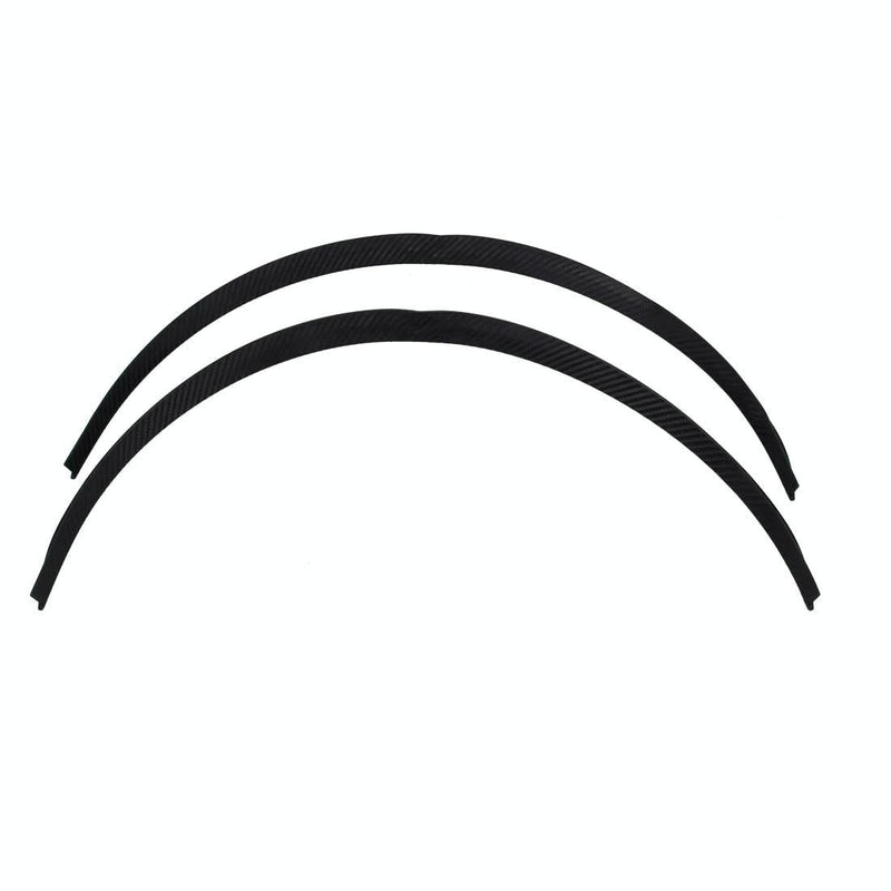 2 Pcs 45Cm Car Stickers Rubber Large Round Arc Strips Universal Fender Flares Wheel Eyebrow Decal Sticker Eyebrow Car-Covers Black Striped Round Arc Strips - 45 X 2Cm