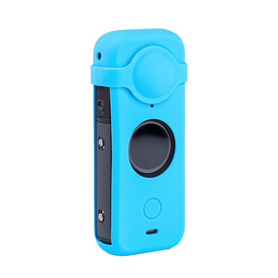 Silicone Case with Lens Cover for Insta360 one X2 - Full Body Dust Proof - Black