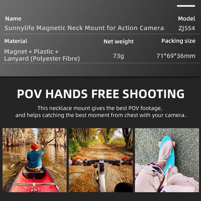 Neck Phone Action Camera Holder - Magnetic Wearable