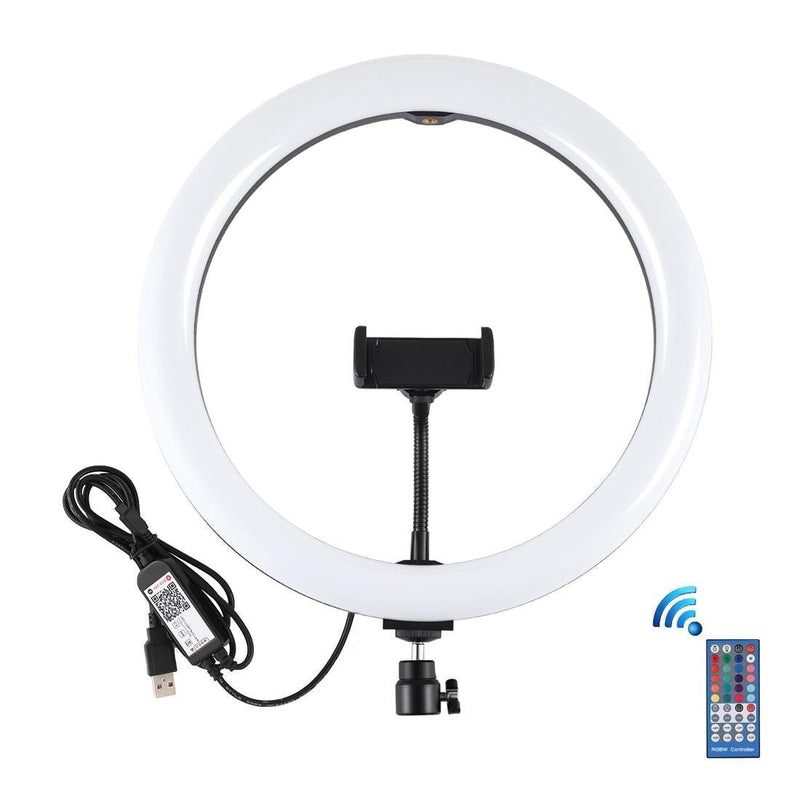 11.8 Dual-Temp Led Ring Light With Tripod & Remote - Black